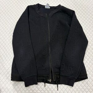 DKNY Black Textured Zip-Up Jacket